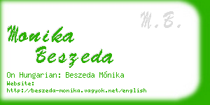 monika beszeda business card